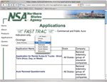 Thumbnail view of the applications page.